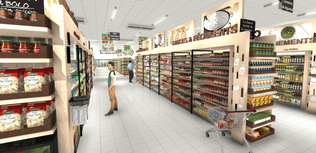 TG et rayon de pâtes